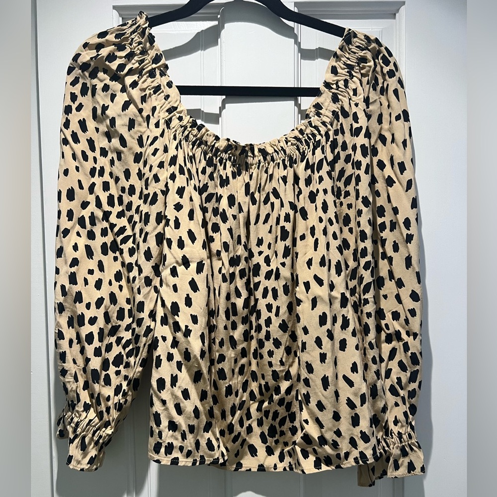 Vineyard Vines Leopard/Cheetah Blouse Size XS
